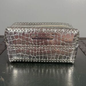 Vince Camuto silver makeup bag